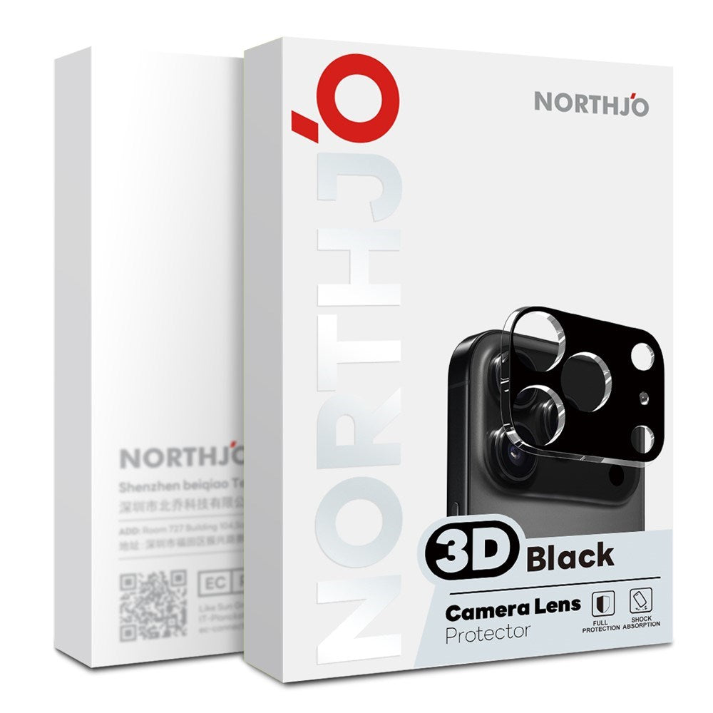 NORTHJO iPhone Air Herdet Kameralinse Glass - Svart