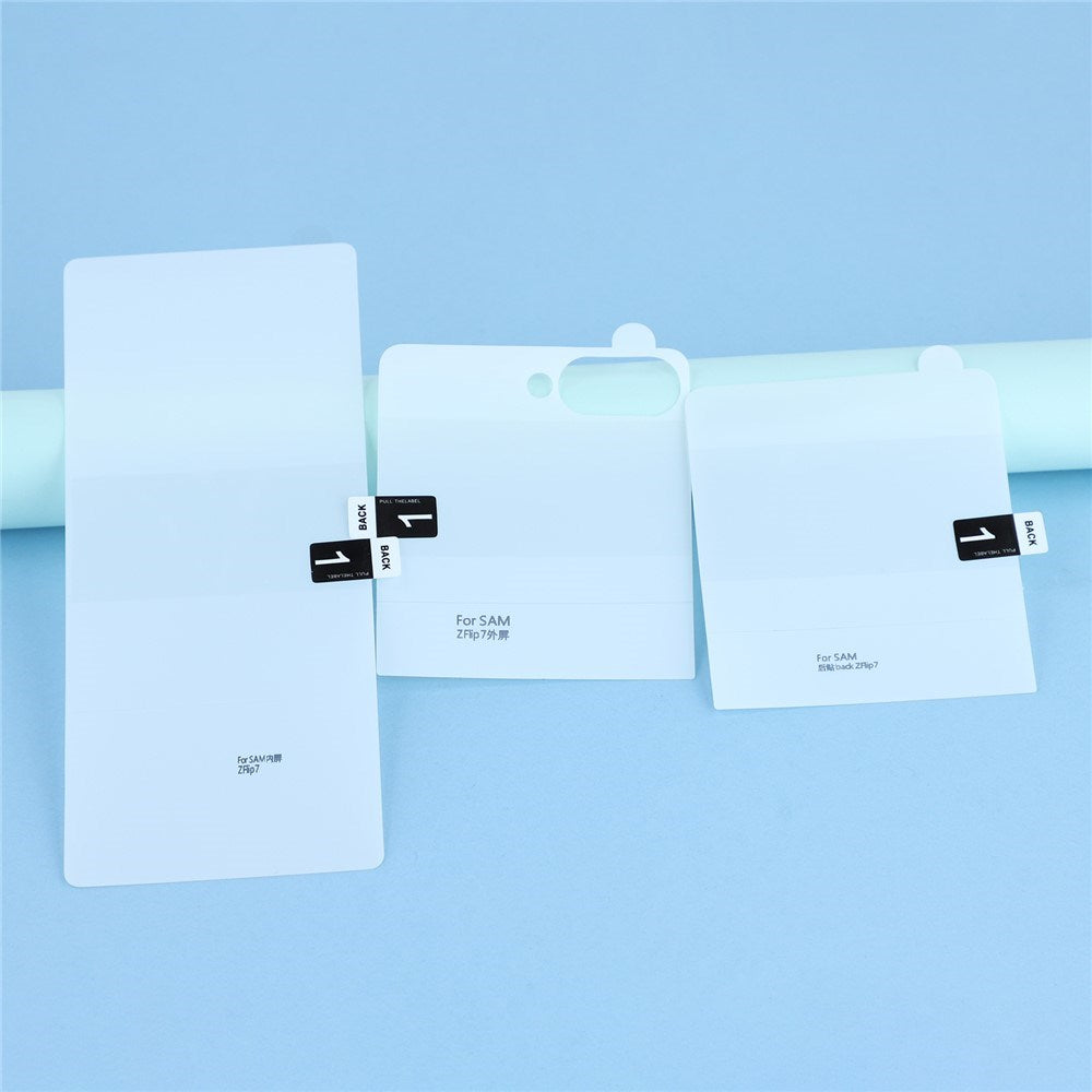 Samsung Galaxy Z Flip7 Skjermbeskyttersett - Film - Gjennomsiktig