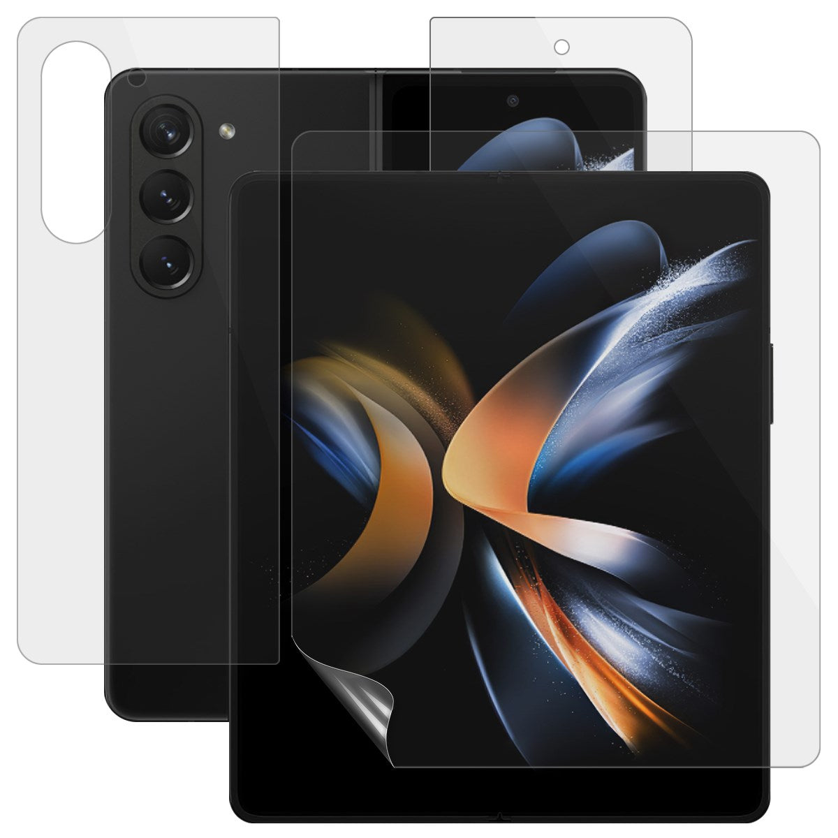 Samsung Galaxy Z Fold7 3-i-1 skjermbeskyttelsessett – Gjennomsiktig