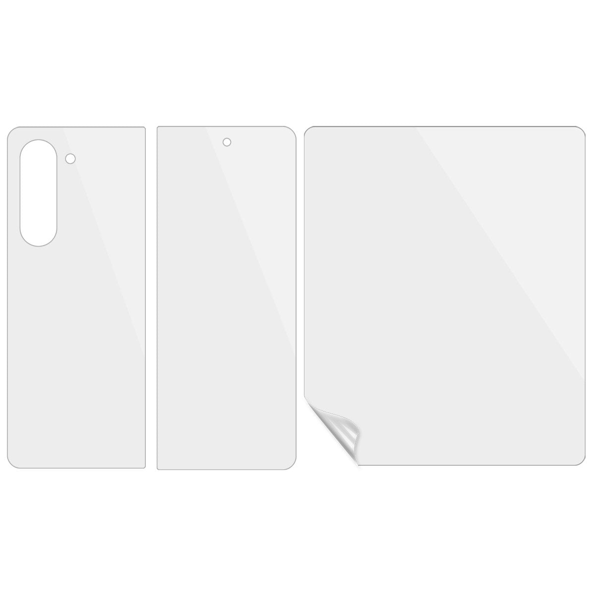 Samsung Galaxy Z Fold7 3-i-1 skjermbeskyttelsessett – Gjennomsiktig