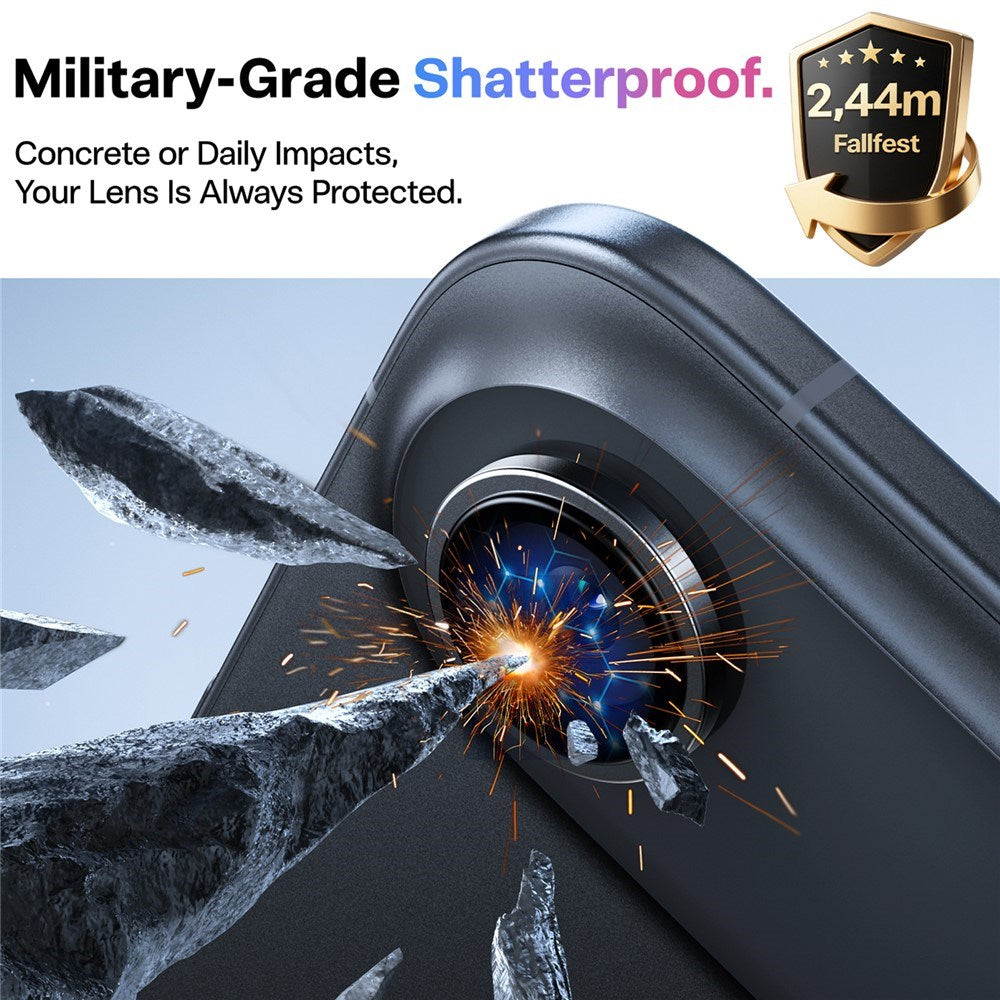 TORRAS iPhone Air LensGuard Kameralinsebeskyttelsesglass - Svart