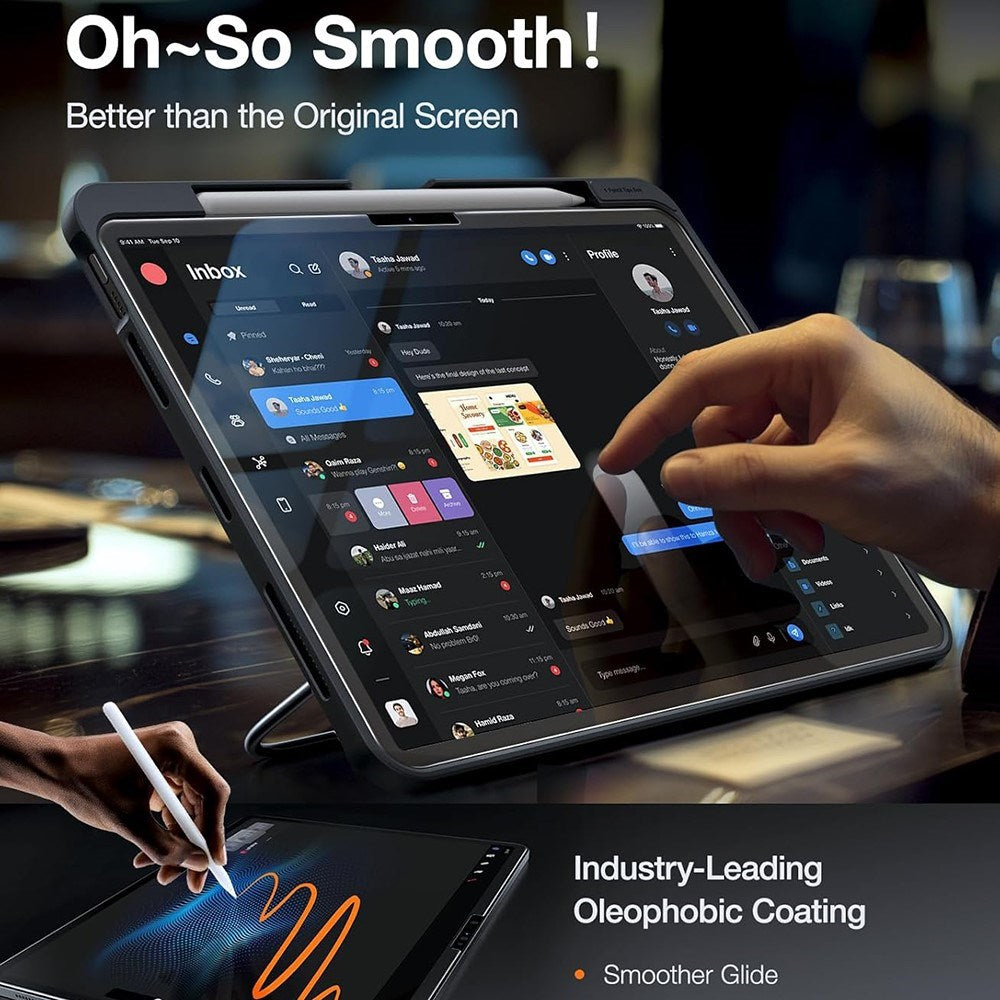 TORRAS iPad Pro 13" (2025 / 2024) Install Master Skjermbeskytter i Herdet Glass - Gjennomsiktig