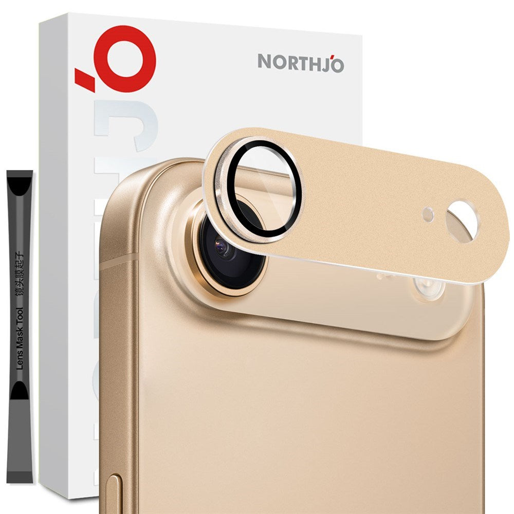 NORTHJO iPhone Air Kameralinsebeskyttelse - Matt Metall & Glass - Gull