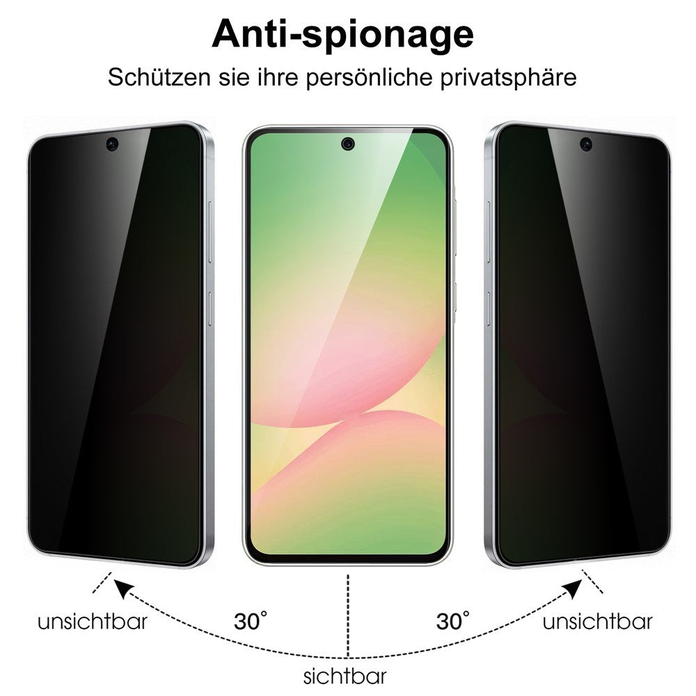 Samsung Galaxy A57 Skjermbeskytter i Herdet Glass - Personvern - Gjennomsiktig