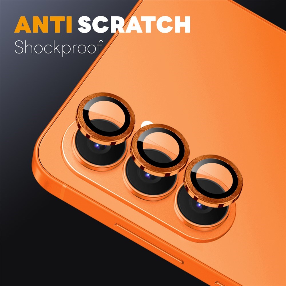 Samsung Galaxy S26 NORTHJO Kameralinsebeskyttelse - Metall & Glass - Oransje