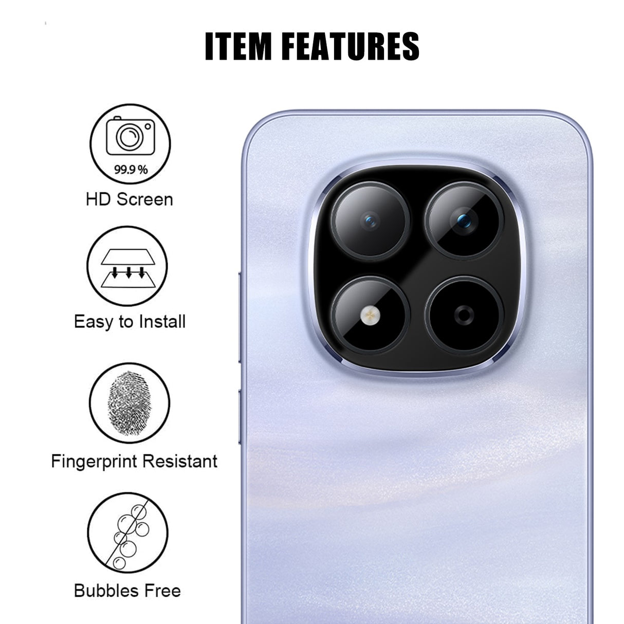 Xiaomi Redmi Note 15 Pro (5G) / 15 Pro+ (Plus) Herdet Kameralinsebeskyttelsesglass – Gjennomsiktig