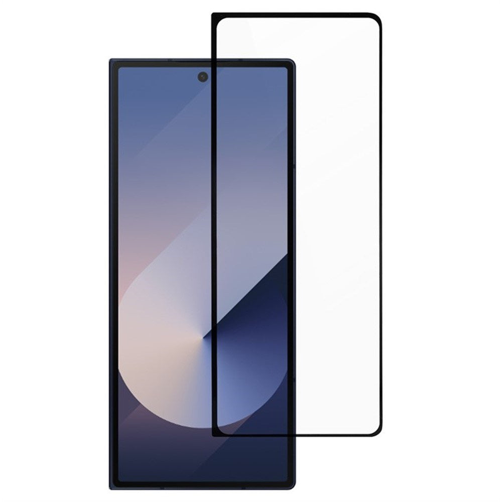 Samsung Galaxy Z Fold8 Skjermbeskytter i Herdet Glass - Gjennomsiktig / Svart Kant