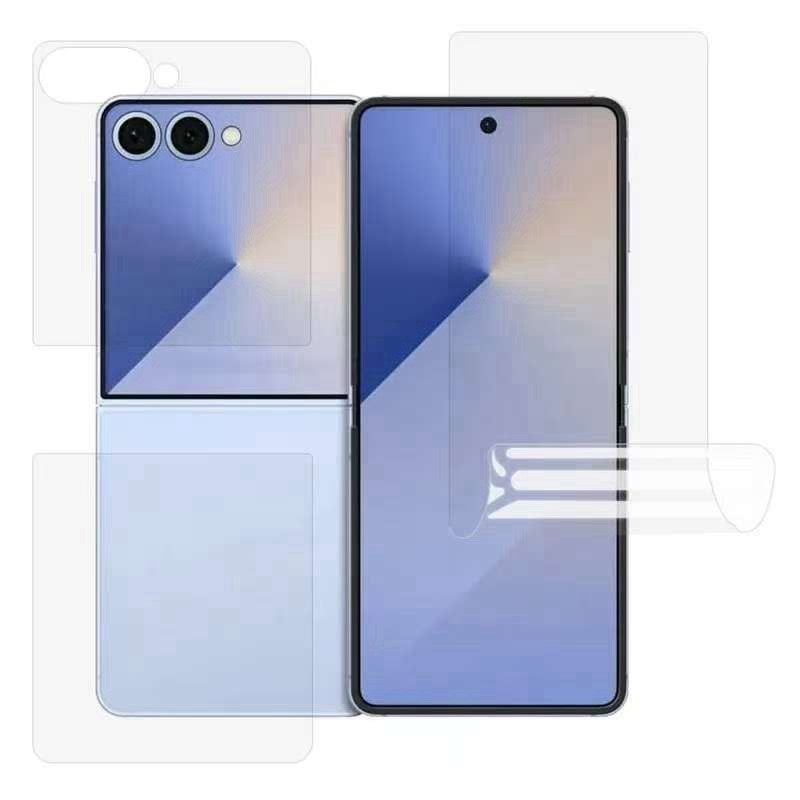 Samsung Galaxy Z Flip8 3-Delt Skjermbeskytterfilm - Gjennomsiktig
