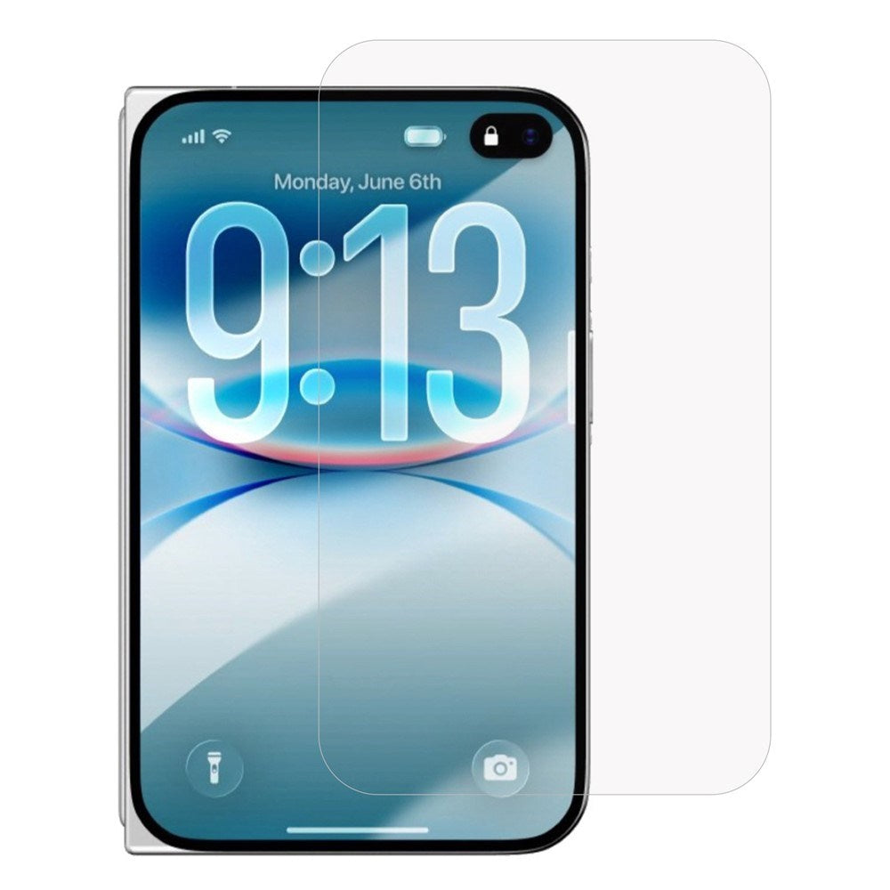 iPhone Fold Skjermbeskytter i Herdet Glass - Gjennomsiktig