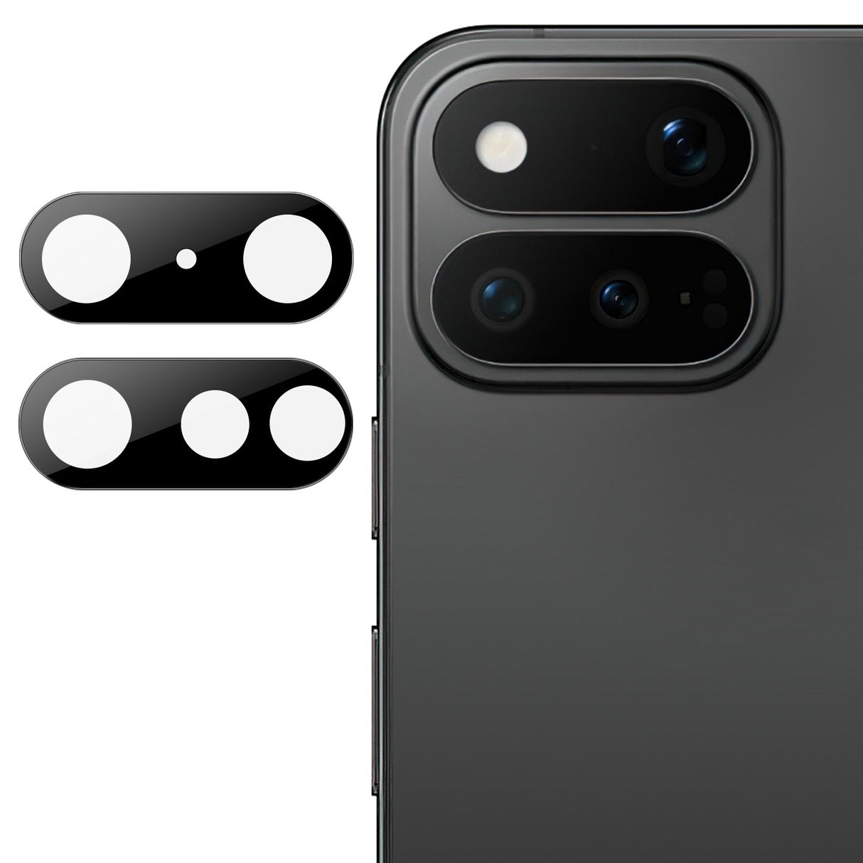 Google Pixel 11 Pro Fold IMAK Herdet Glass Kameralinsebeskytter – Svart