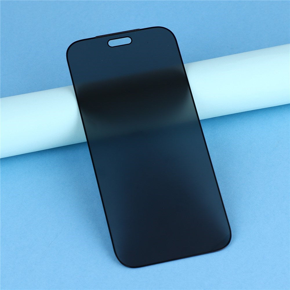iPhone 18 Pro Privacy Skærmbeskyttelse - Herdet Glass med Silk Print - Gjennomsiktig