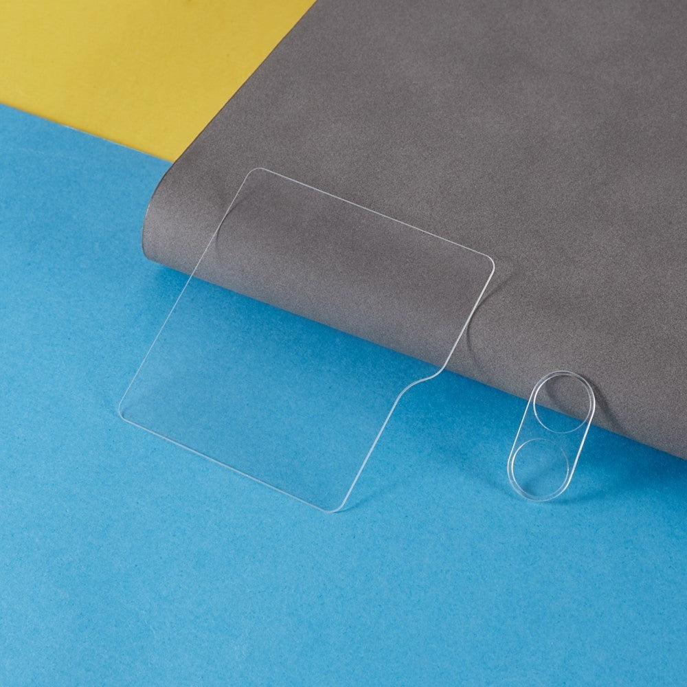 Samsung Galaxy Z Flip5 (5G) Kameralinse og Frontskjerm Beskyttelsesglass - Gjennomsiktig