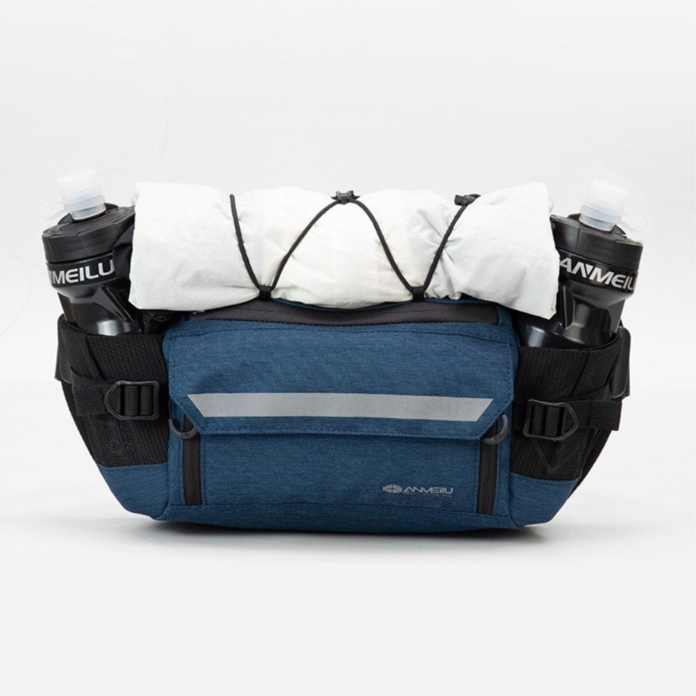 Nylon Midjeveske m. Oppbevaringslommer - Svart