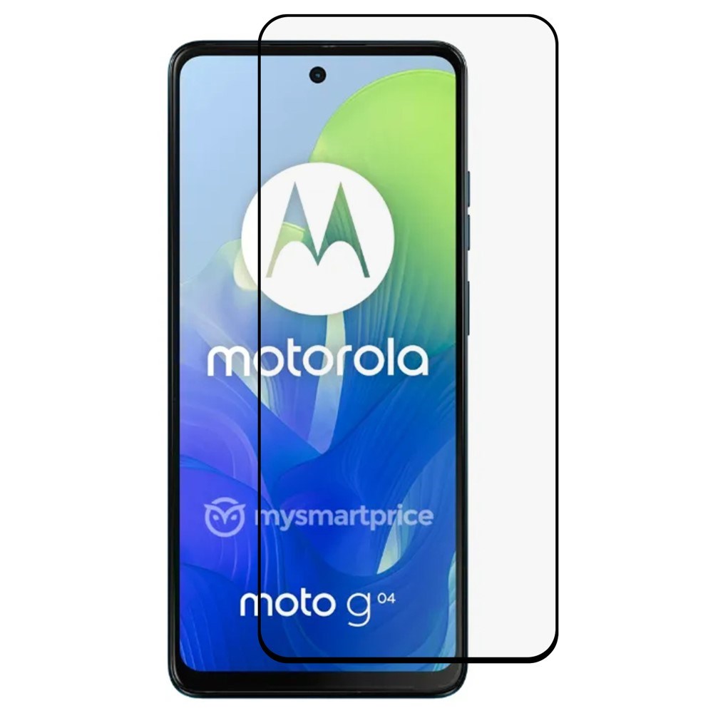 Motorola Moto E14 4G/G04 4G/G04s 4G/G24 4G Herdet Skjermbeskyttelsesglass - Gjennomsiktig/Svart Kant
