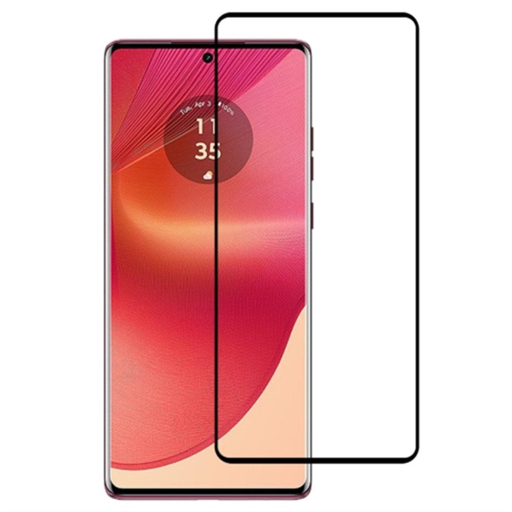 Motorola Edge 50 Fusion Full Fit Skjermbeskyttelsesglass - Gjennomsiktig / Svart Kant