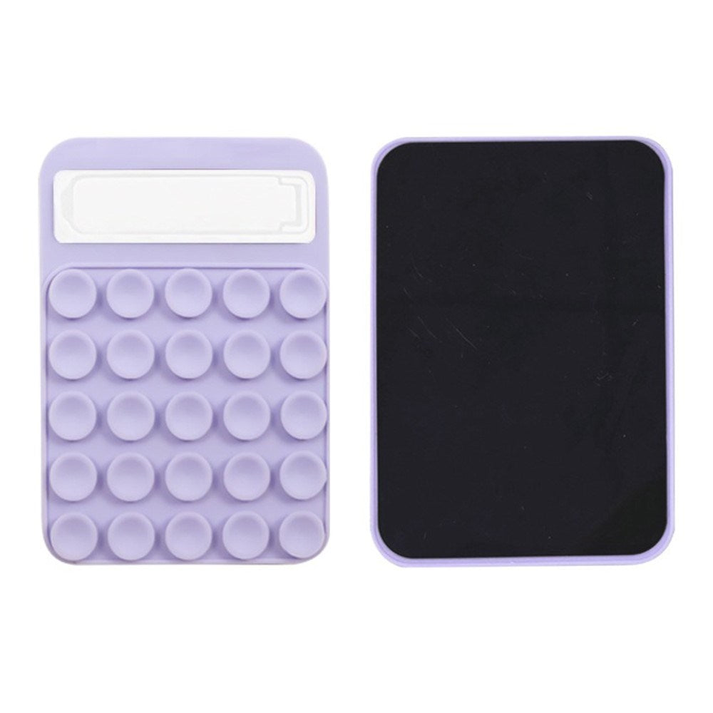 Magnetisk Silikon Sugekopp m. Kickstand - Lilla