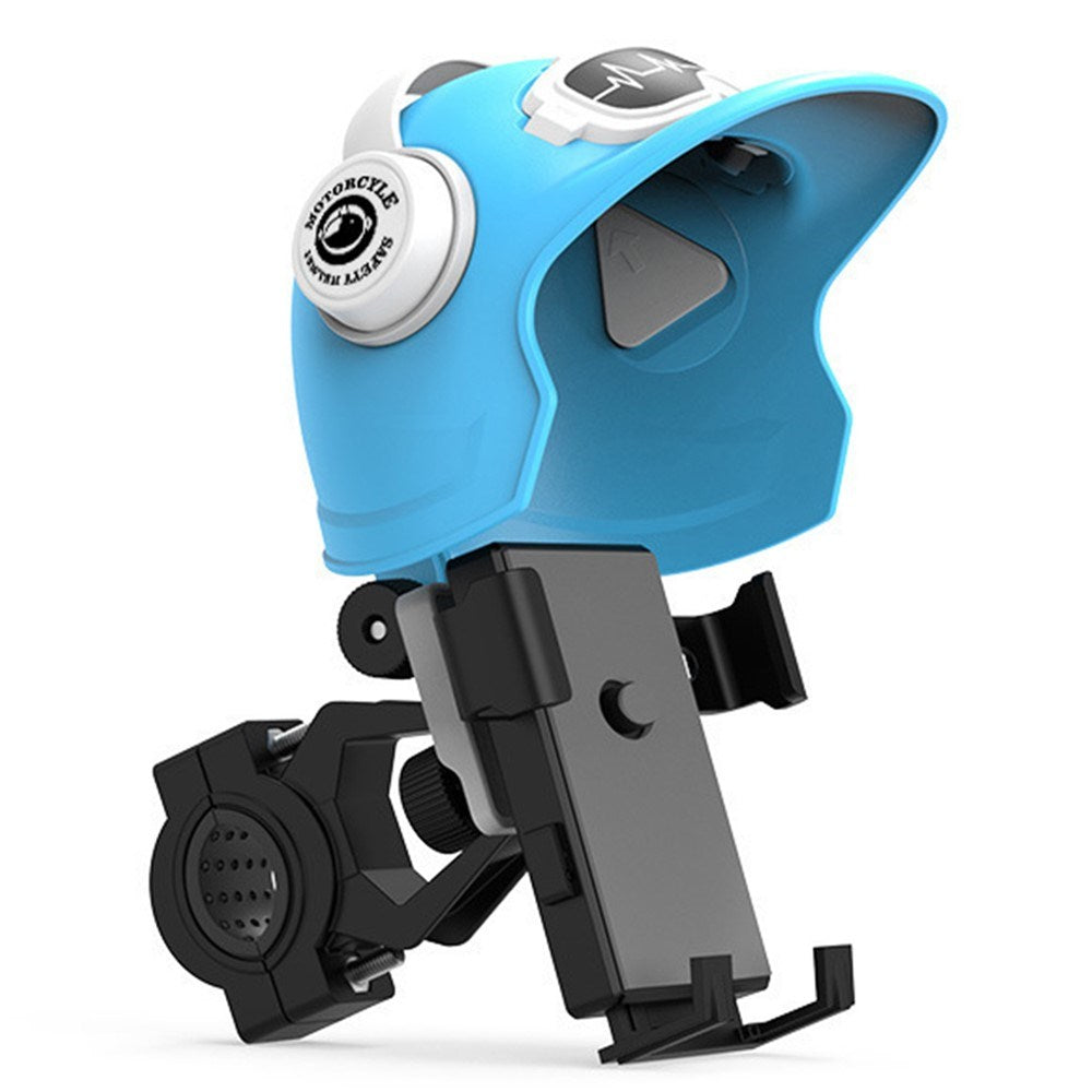 Mobilholder til Motorsykkel / Sykkel m. Hjelm - Blå