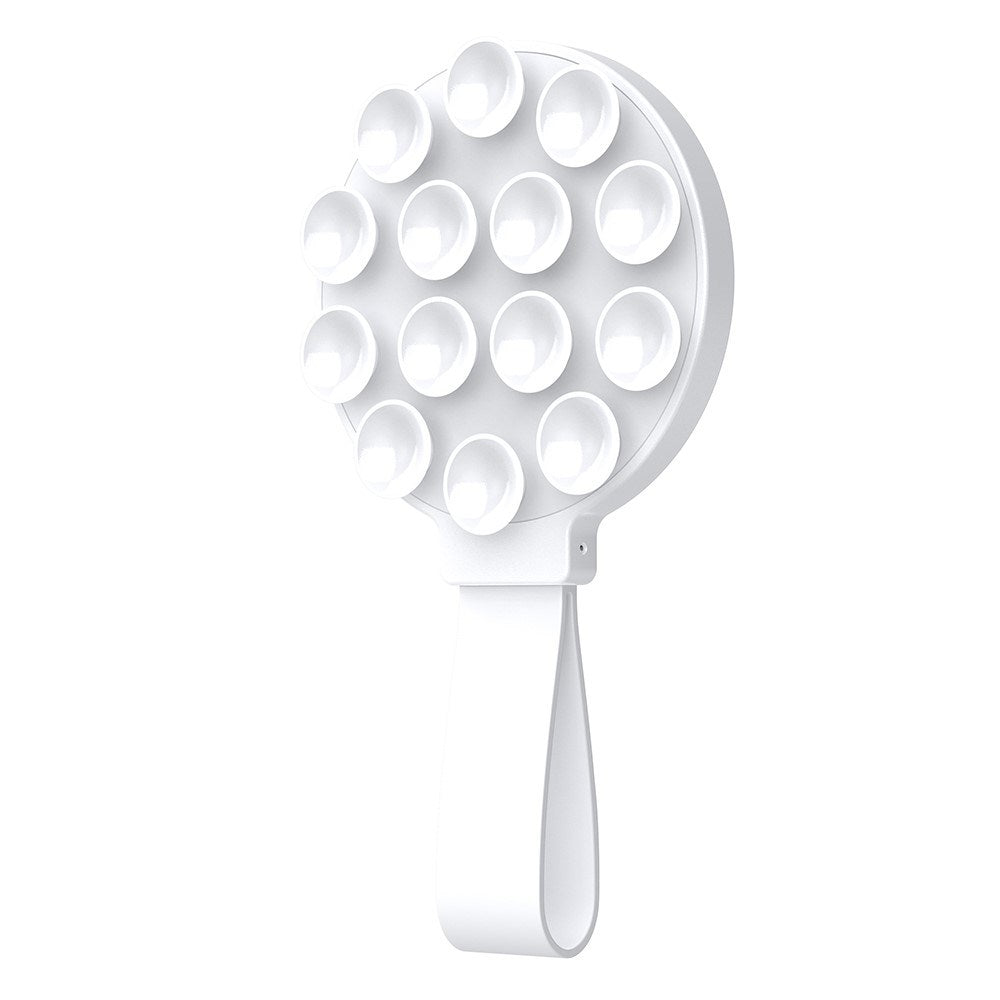 Silikon Sugekopp Mobilholder med Rem - MagSafe Kompatibel - Hvit