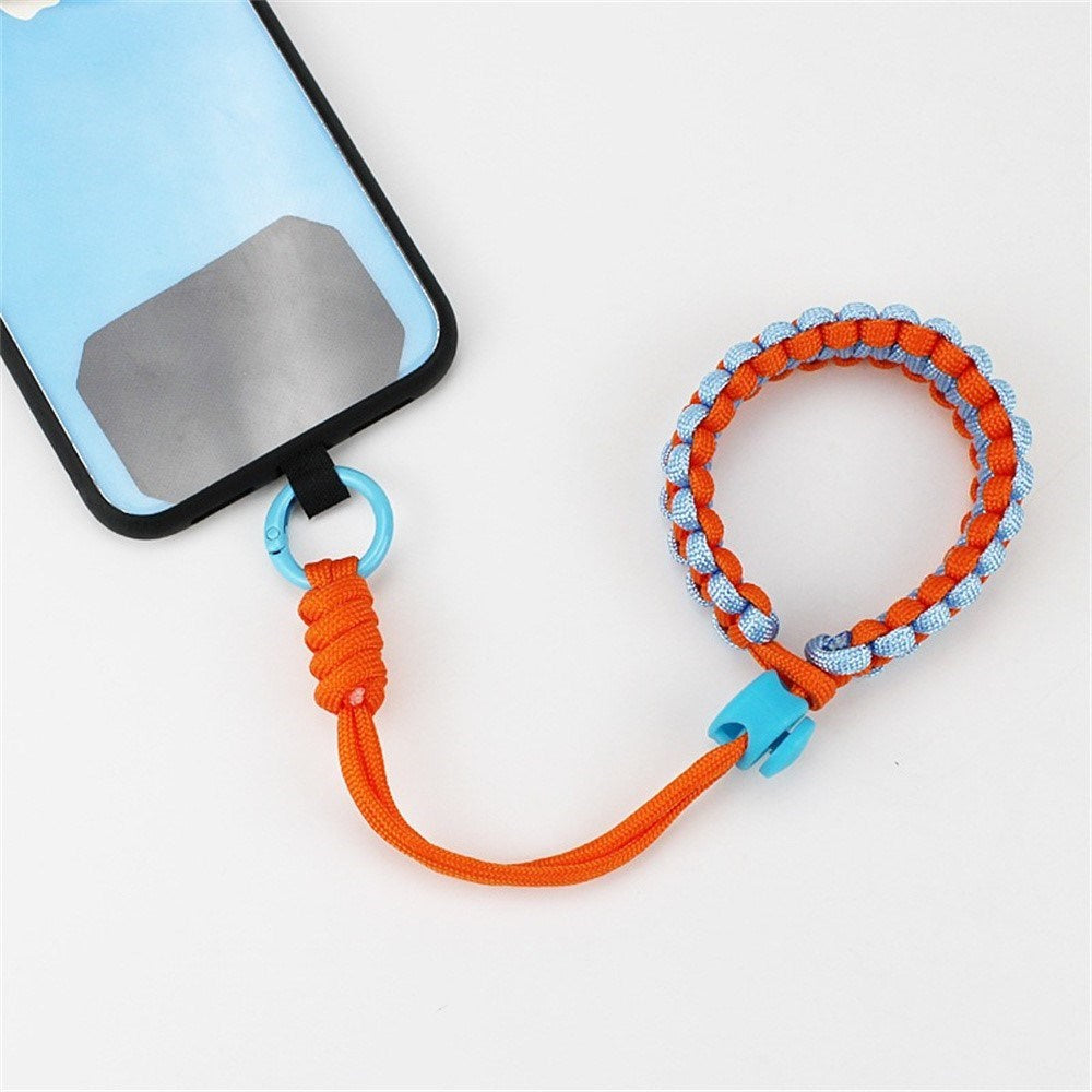 Justerbar Håndleddsrem til Mobil - Flettet Polyester - Svart / Rød