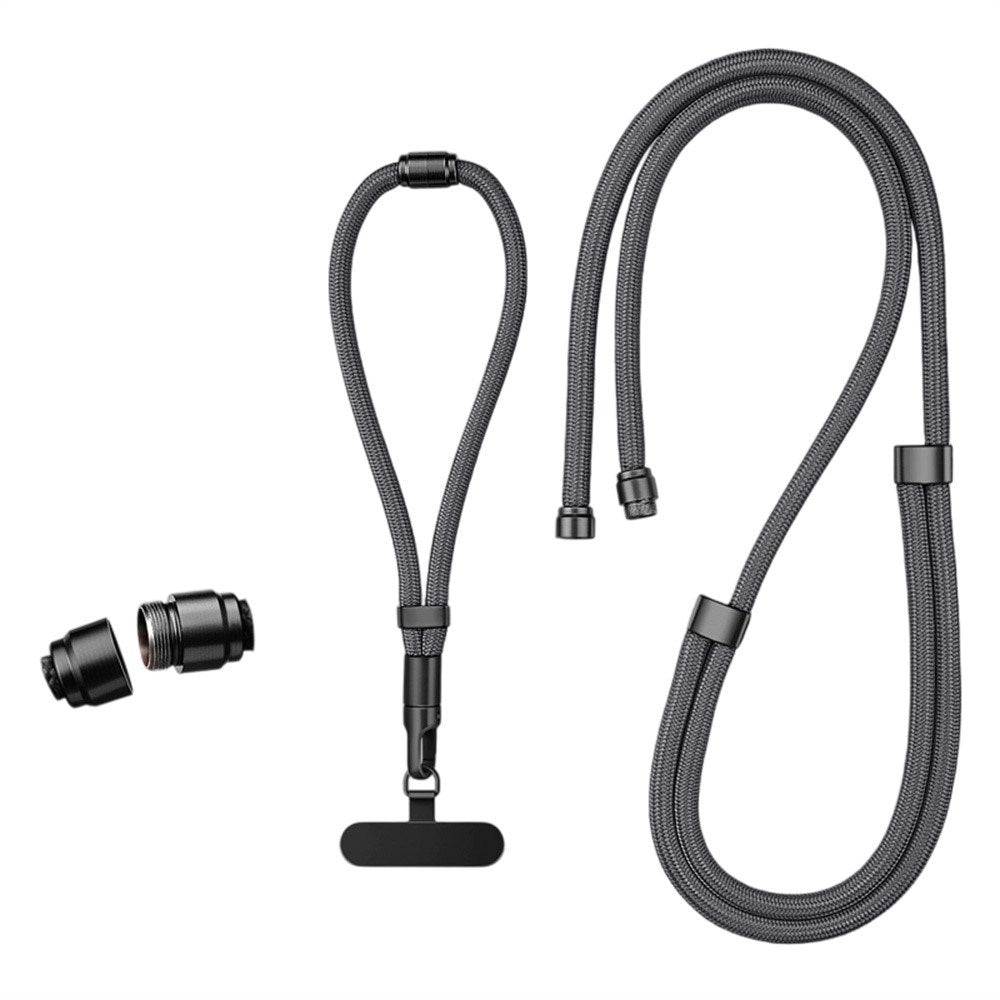 3-i-1 Nylonstropp til Mobil - 150cm / 50cm - Grå