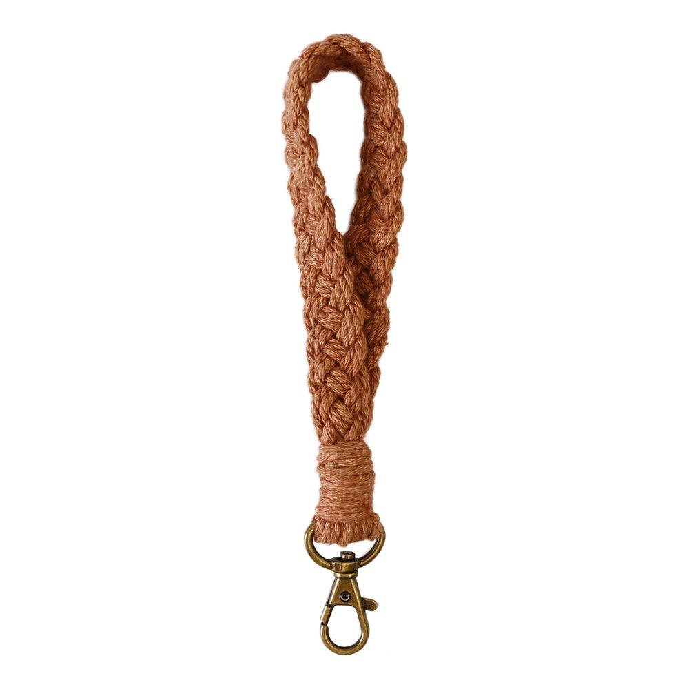 Nøkkelbånd / Håndleddsstropp 18cm - Tekstil - Brun