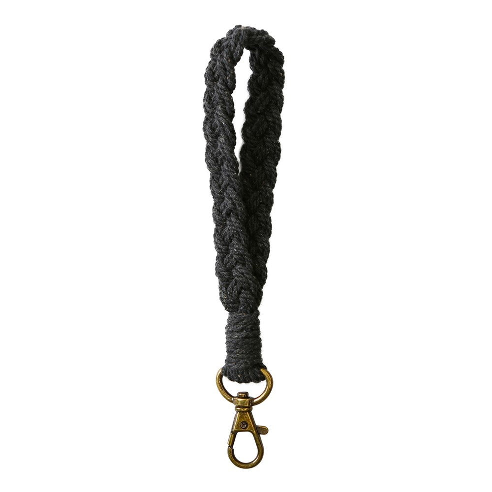 Nøkkelbånd / Håndleddsstropp 18cm - Tekstil - Svart