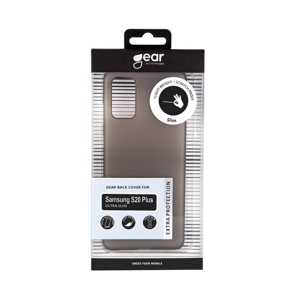 Samsung Galaxy S20+ (Plus) GEAR Semi-Gjennomsiktig Fleksibelt Plast Deksel - Svart