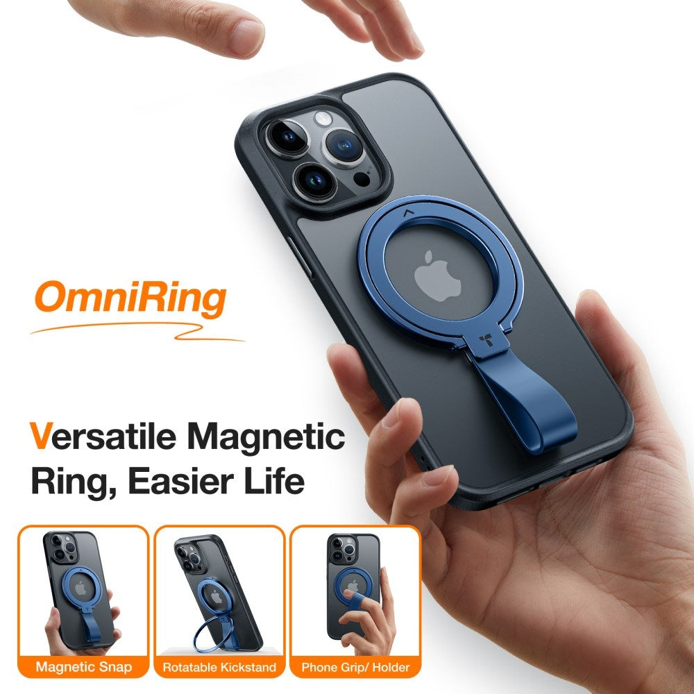 TORRAS Metall Ringholder & Støtte - MagSafe Kompatibel - Blå