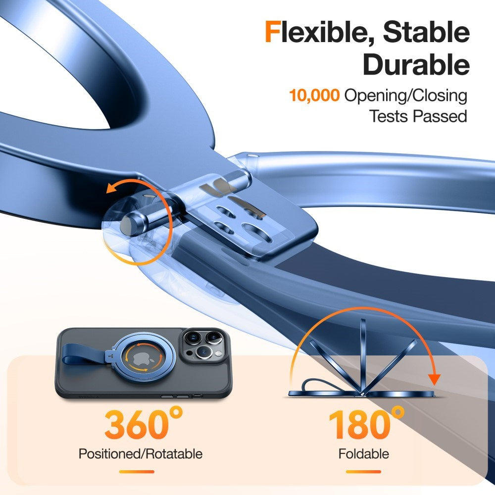 TORRAS Metall Ringholder & Støtte - MagSafe Kompatibel - Blå