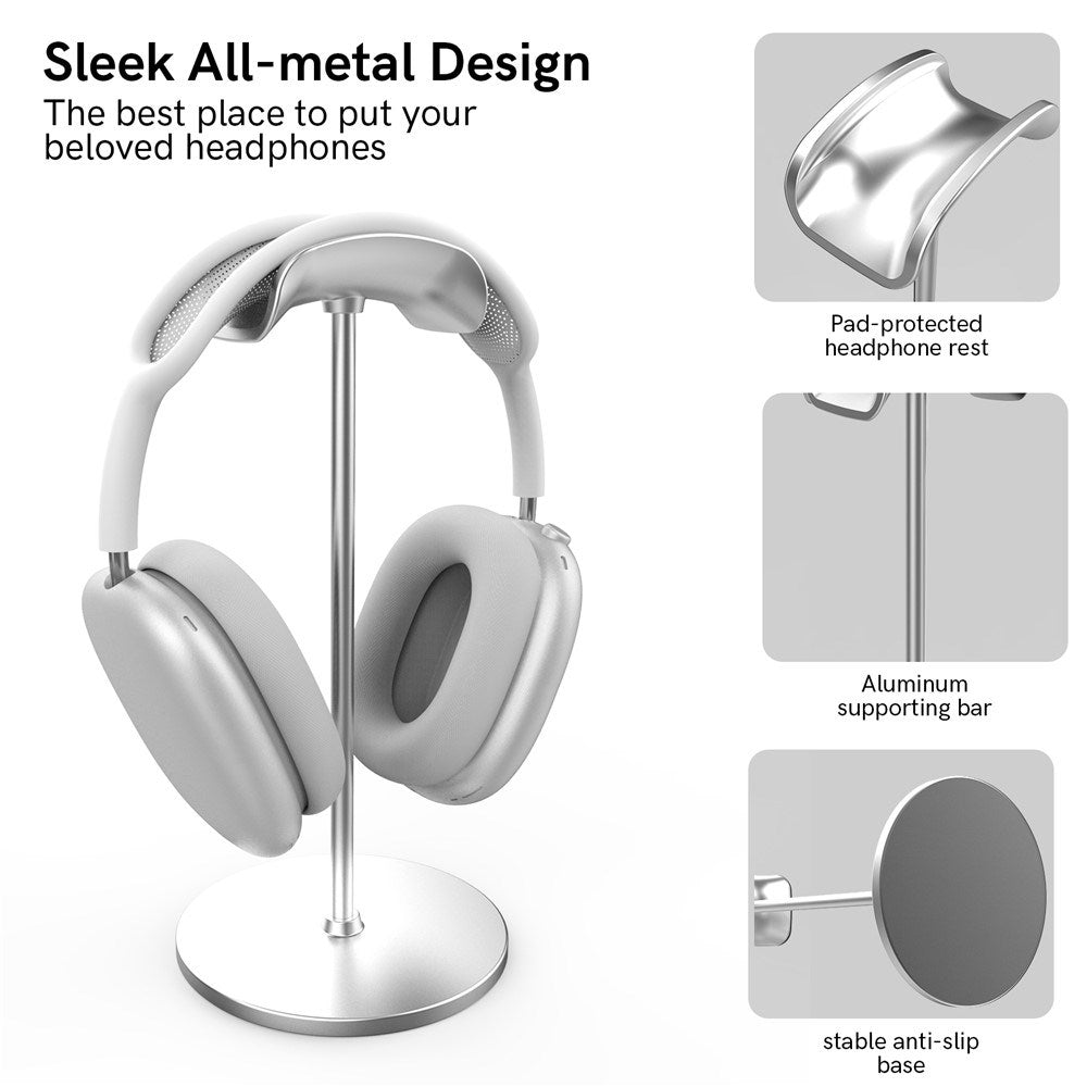 AirPods Max / Max 2 Sklisikkert Stativ - Sølv