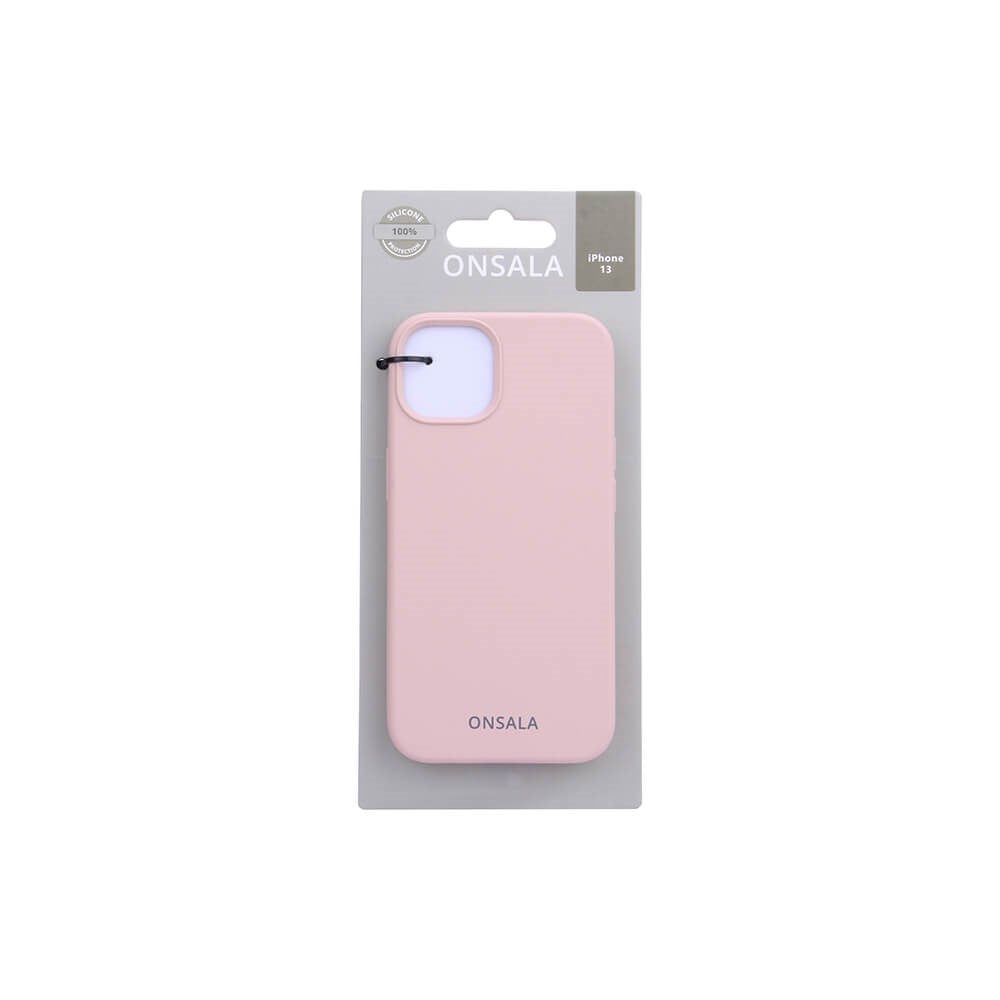 iPhone 13 Onsala Collection Liquid Silicone Bakdeksel - Sand Pink