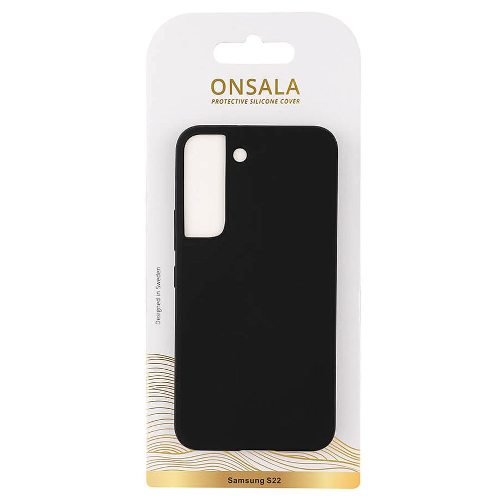 Samsung Galaxy S22 Onsala Collection Liquid Silicone Bakdeksel - Black
