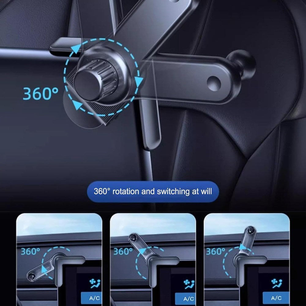 Fjærbelastet Mobilholder for Display - Tesla Model 3 / Model Y (2020-22) - Svart