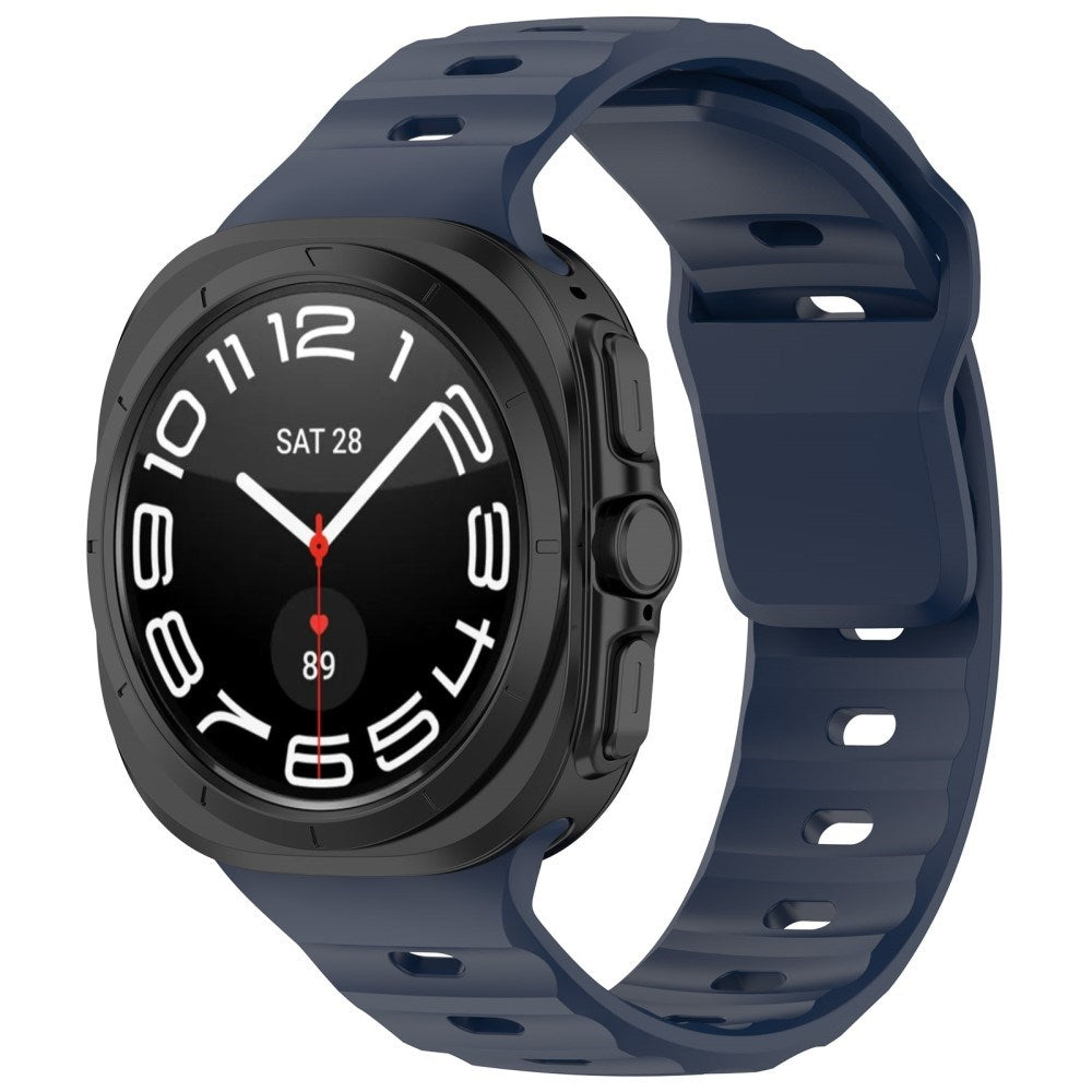 EIDERWOOD Samsung Galaxy Watch Ultra (47 mm) Silikonrem med Spenne - Mørk Blå