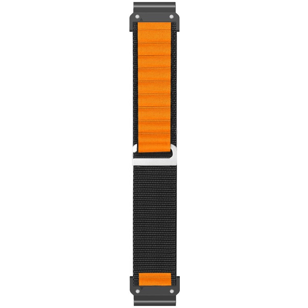 Universal Garmin 22mm QuickFit EIDERWOOD Nylon Remm - Svart / Oransje