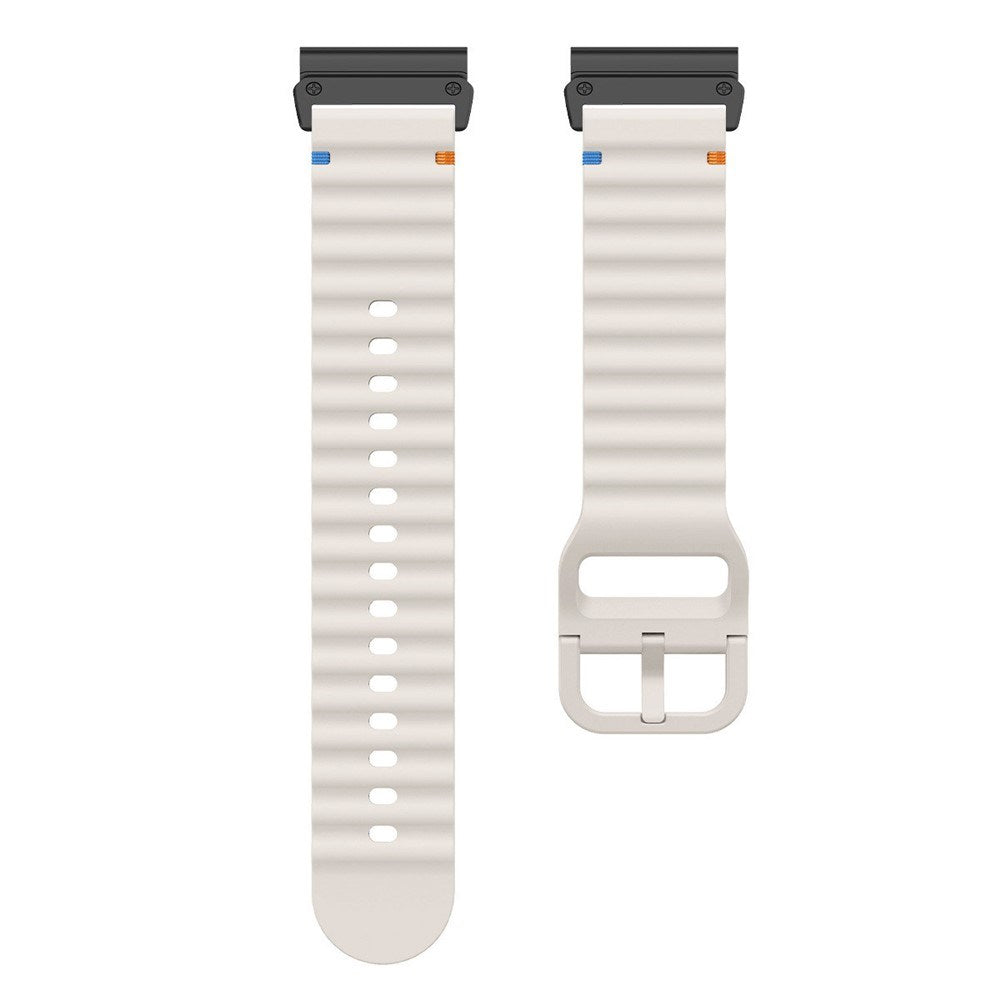Universal Garmin 26mm QuickFit EIDERWOOD Wavy Silikon Reim - Beige