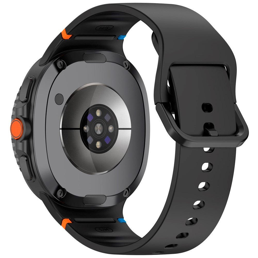 EIDERWOOD Samsung Galaxy Watch 8 / 8 Classic (40 / 44 / 46mm) Silikon Rem m. Søm - Black