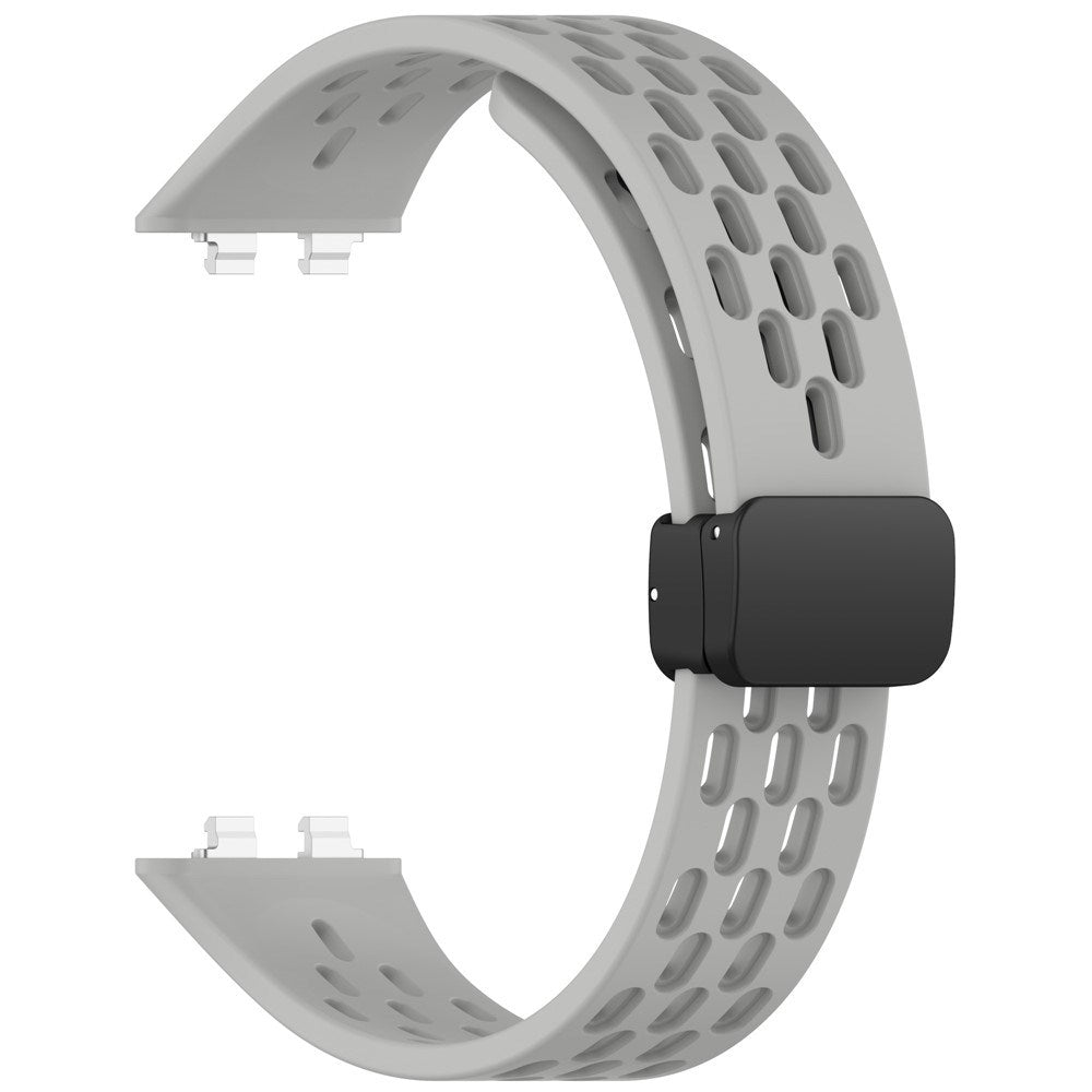 Huawei Band 11 / 11 Pro EIDERWOOD Perforert Silikonrem - Grå