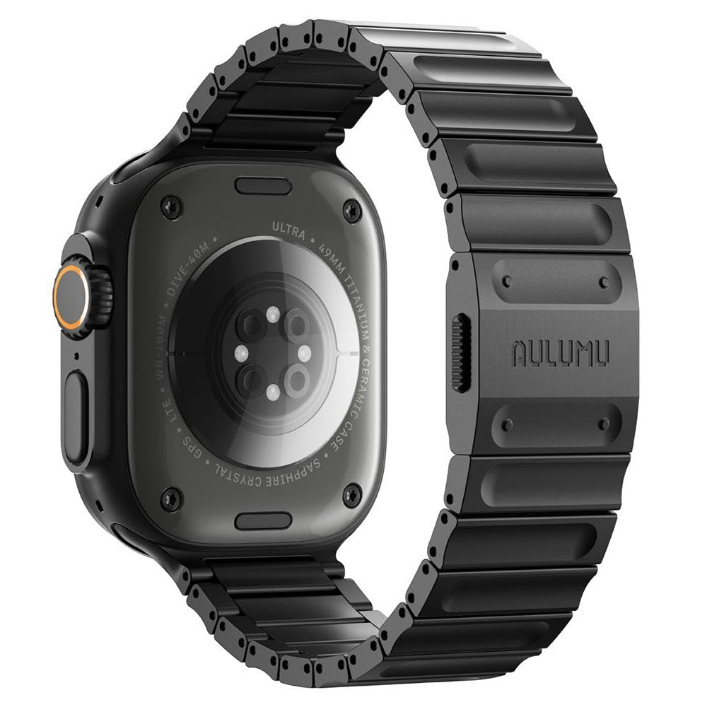 Apple Watch (42/44/SE/45/46/49mm) Aulumu C01 Titan Stropp - Svart