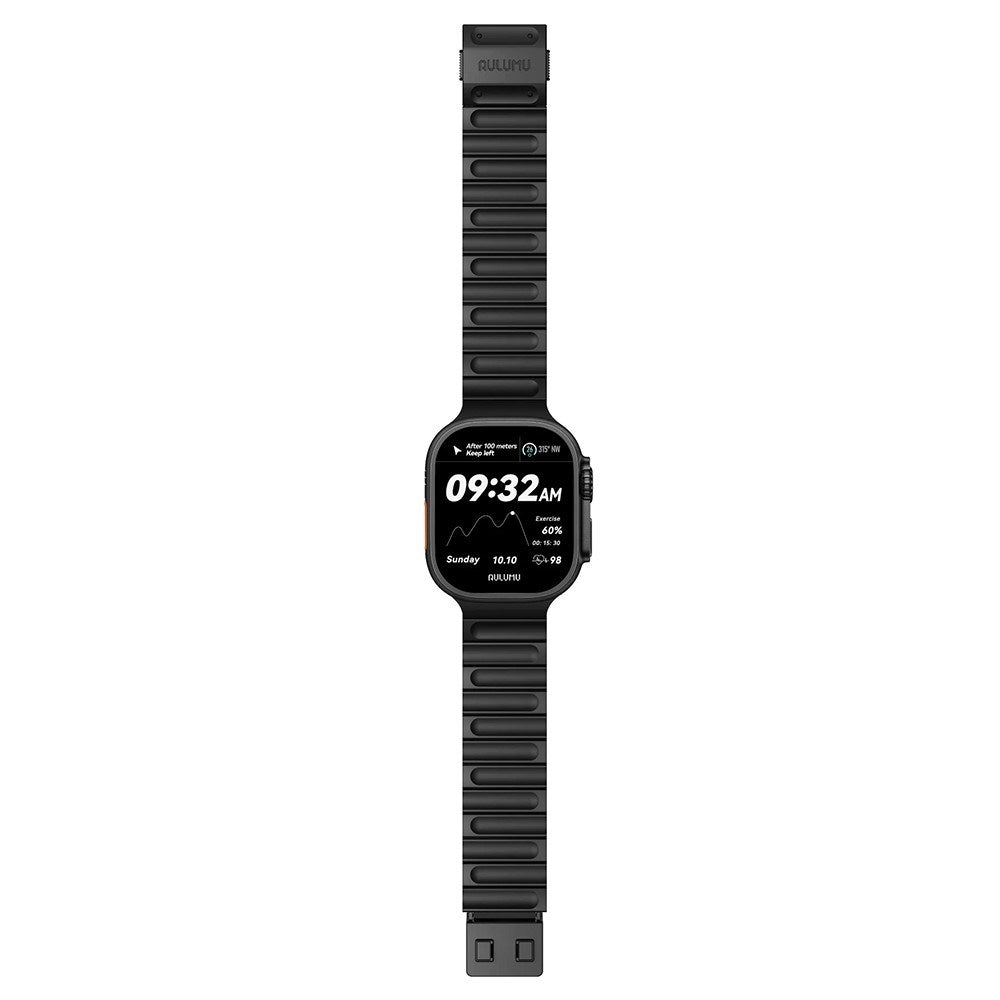 Apple Watch (42/44/SE/45/46/49mm) Aulumu C01 Titan Stropp - Svart