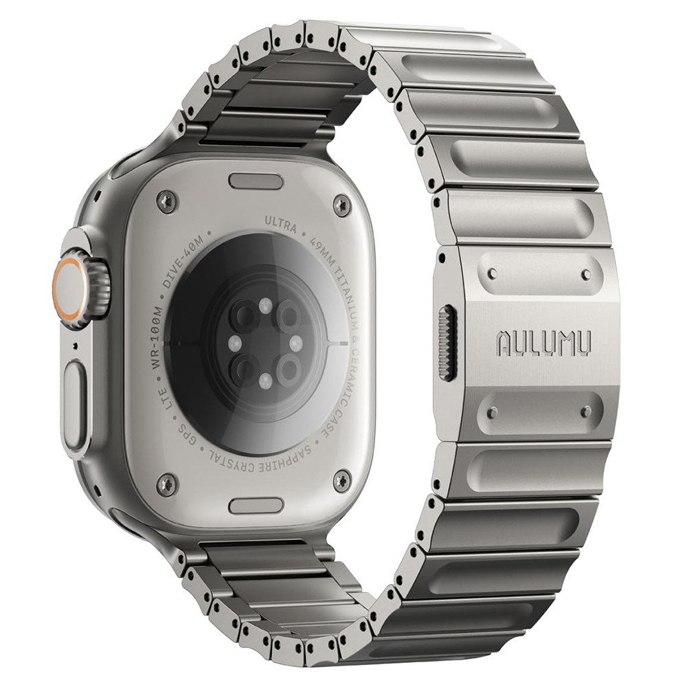 Apple Watch (42/44/SE/45/46/49mm) Aulumu C01 Titan Stropp - Sølv