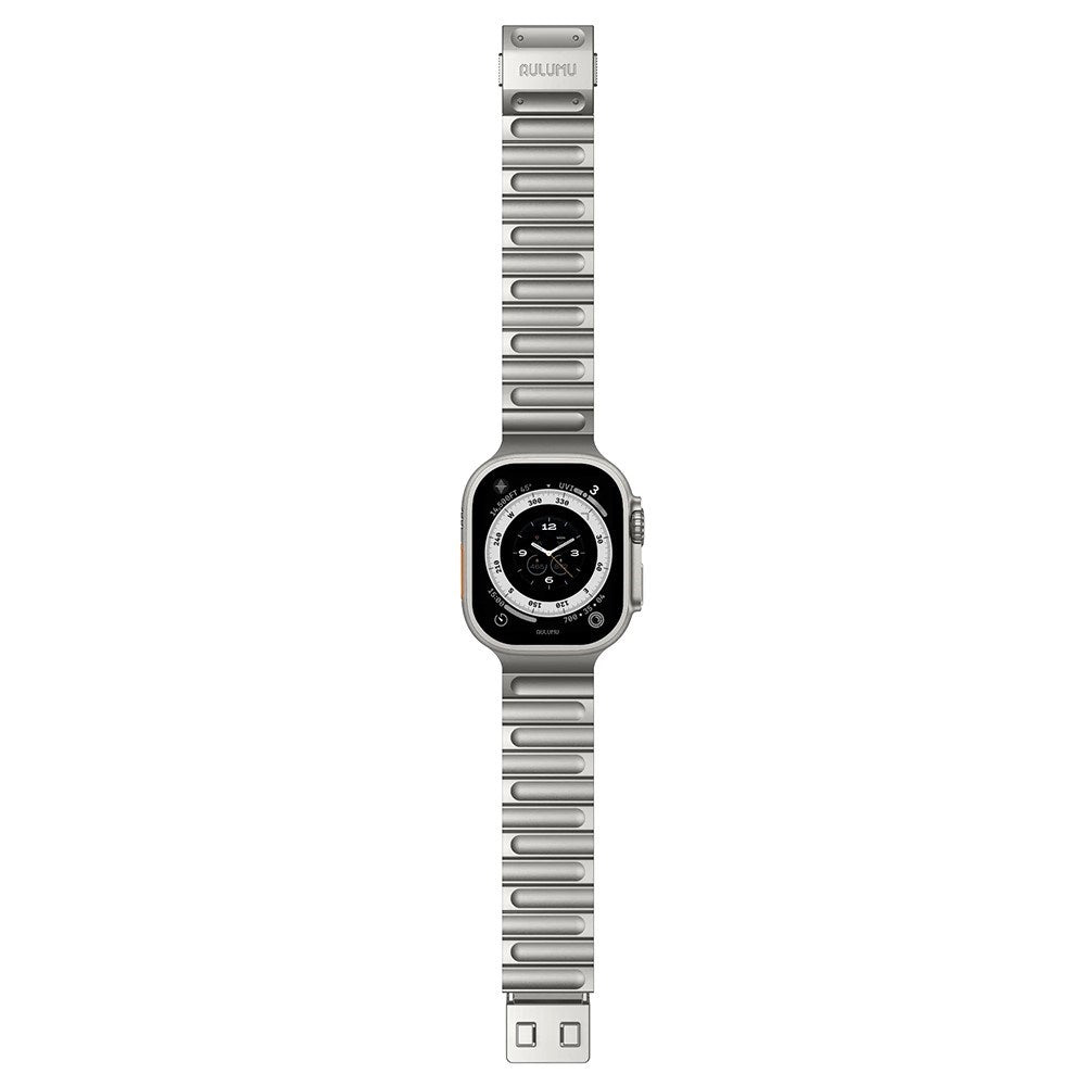 Apple Watch (42/44/SE/45/46/49mm) Aulumu C01 Titan Stropp - Sølv