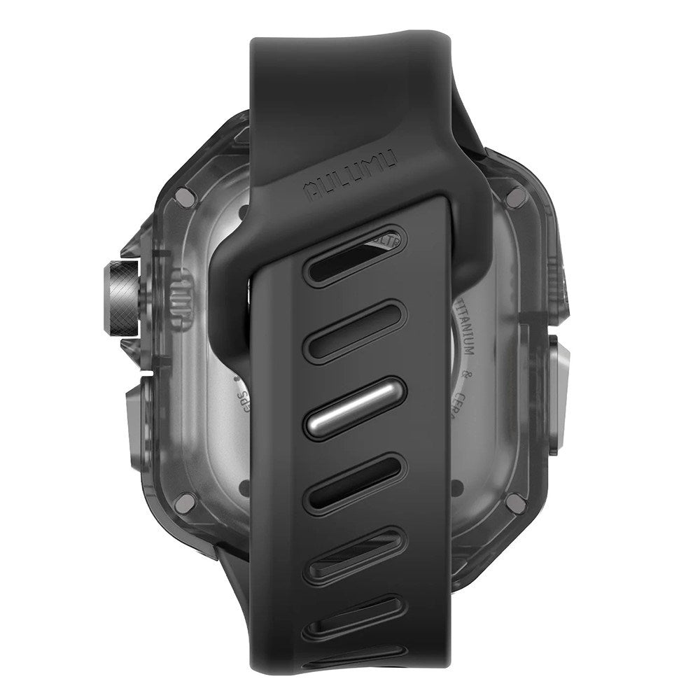 Apple Watch Ultra 4 / 3 / 2 / 1 (49mm) AULUMU Reim m. Innebygd Plast Deksel - Svart