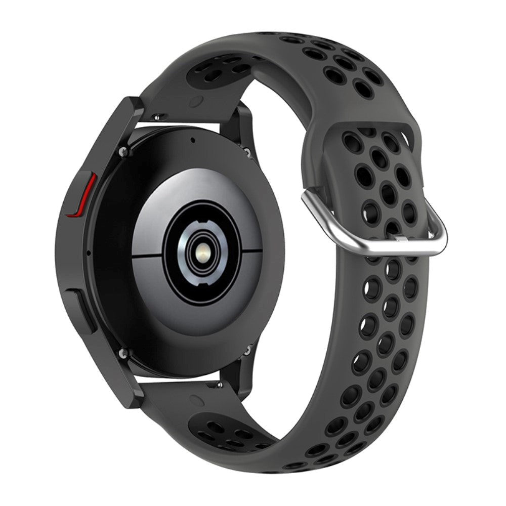 Universal Smartwatch Tofarget Silikon Smartwatch-rem (20mm) - Mørkegrå / Svart