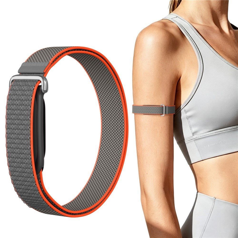 Google Fitbit Air EIDERWOOD Nylon Løpearmbånd - Grå / Oransje