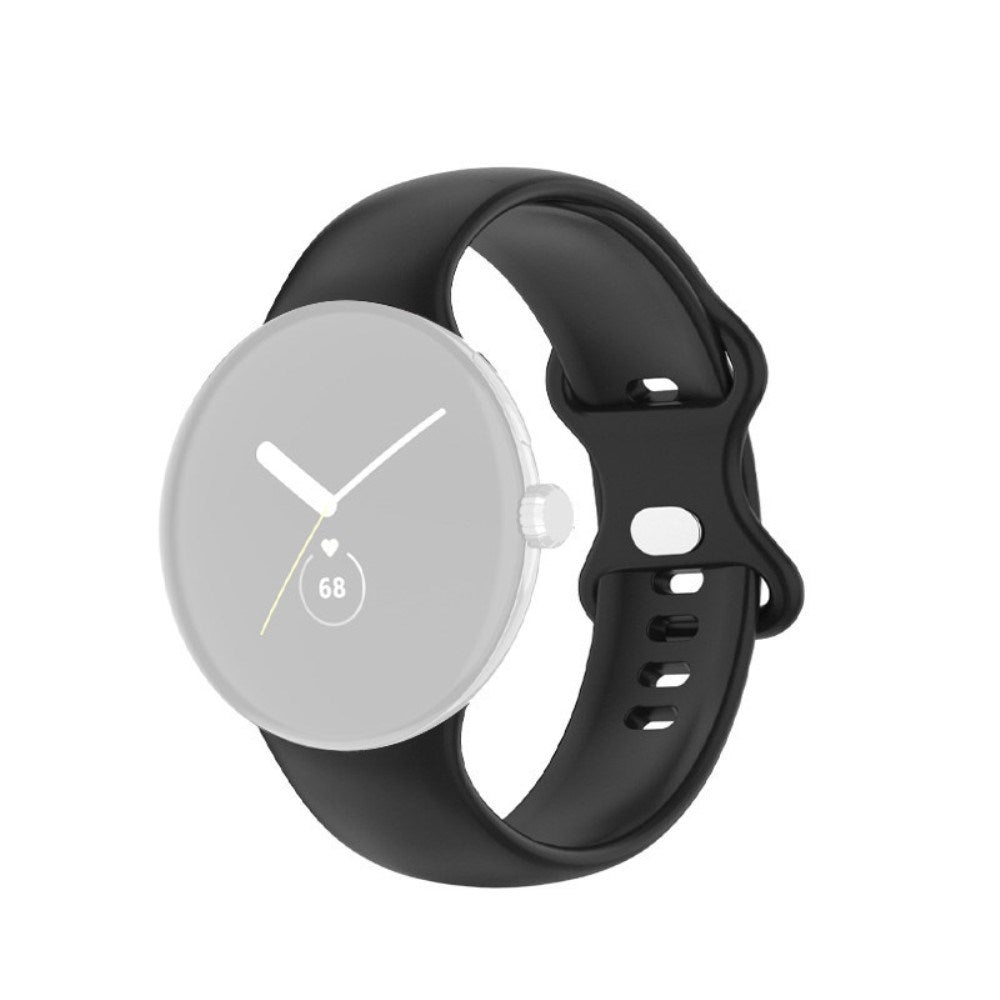 EIDERWOOD Google Pixel Watch 1 / 2 / 3 (41mm) Silikon Smartwatch Rem - Svart