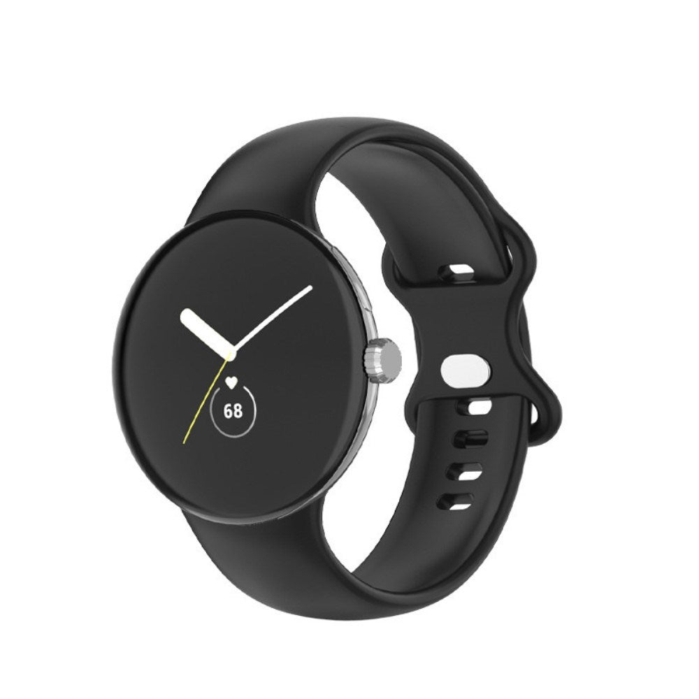 EIDERWOOD Google Pixel Watch 1 / 2 / 3 (41mm) Silikon Smartwatch Rem - Svart