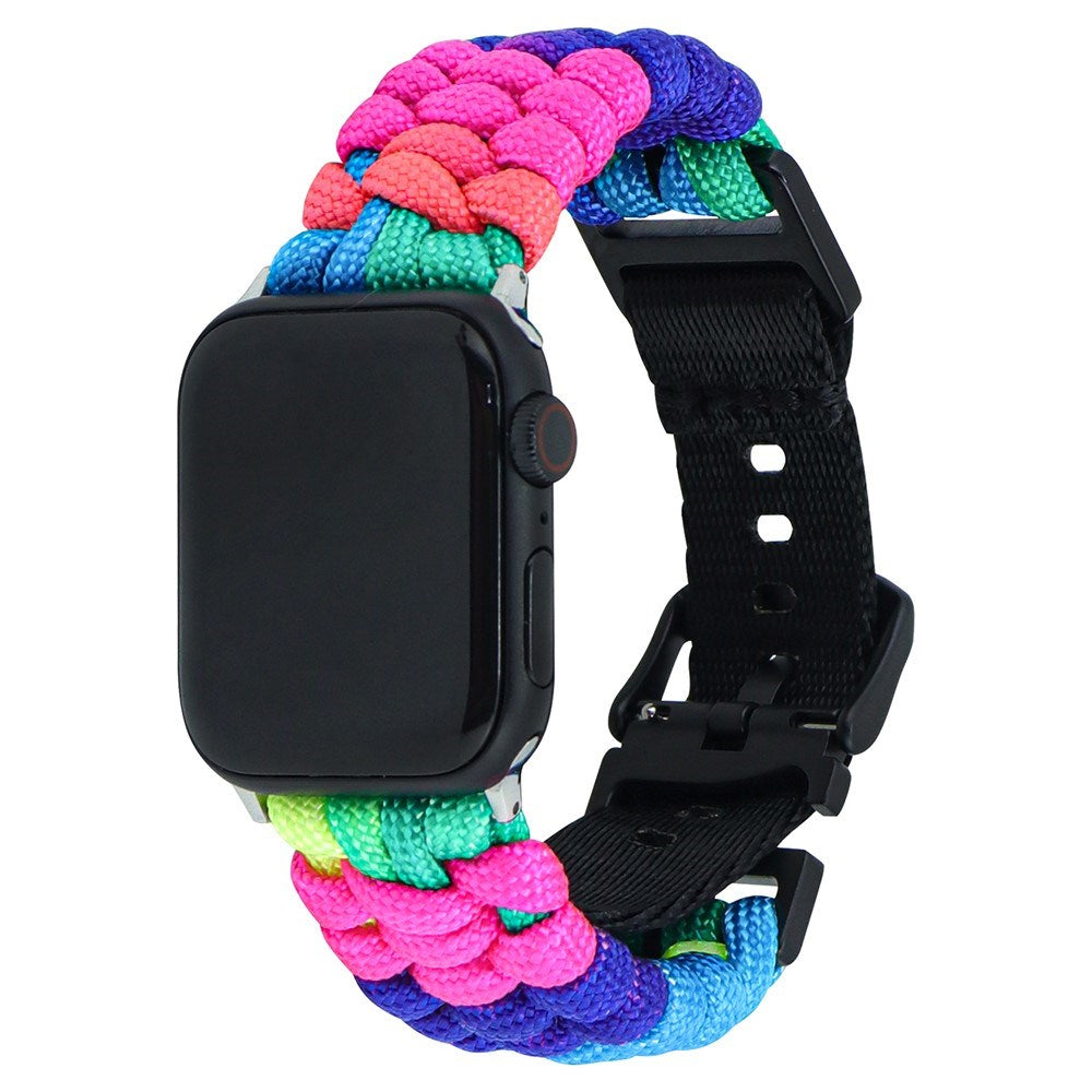 Apple Watch (42/44/SE/45/46/49mm) EIDERWOOD Flettet Nylon Reim - Multi
