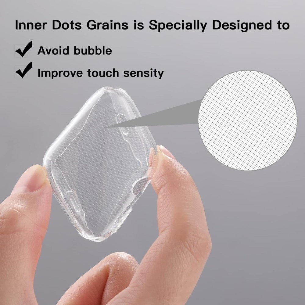 Apple Watch 11 / 10 (42mm) Fleksibelt Plast Deksel med innebygd Skjermbeskytter - Gjennomsiktig