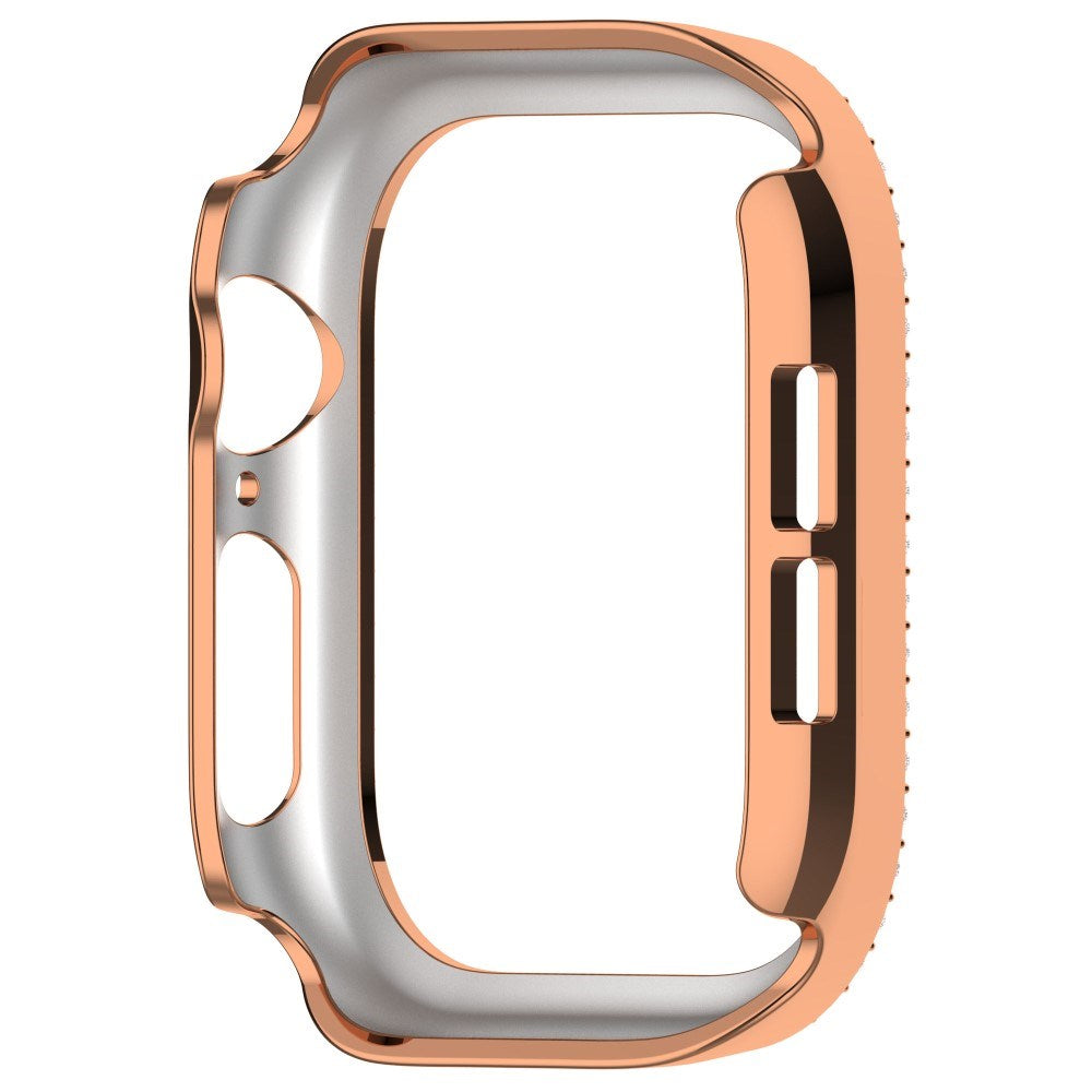 Apple Watch 11 / 10 (42mm) Hard Plastik Deksel - Rose Gold / Rhinsten